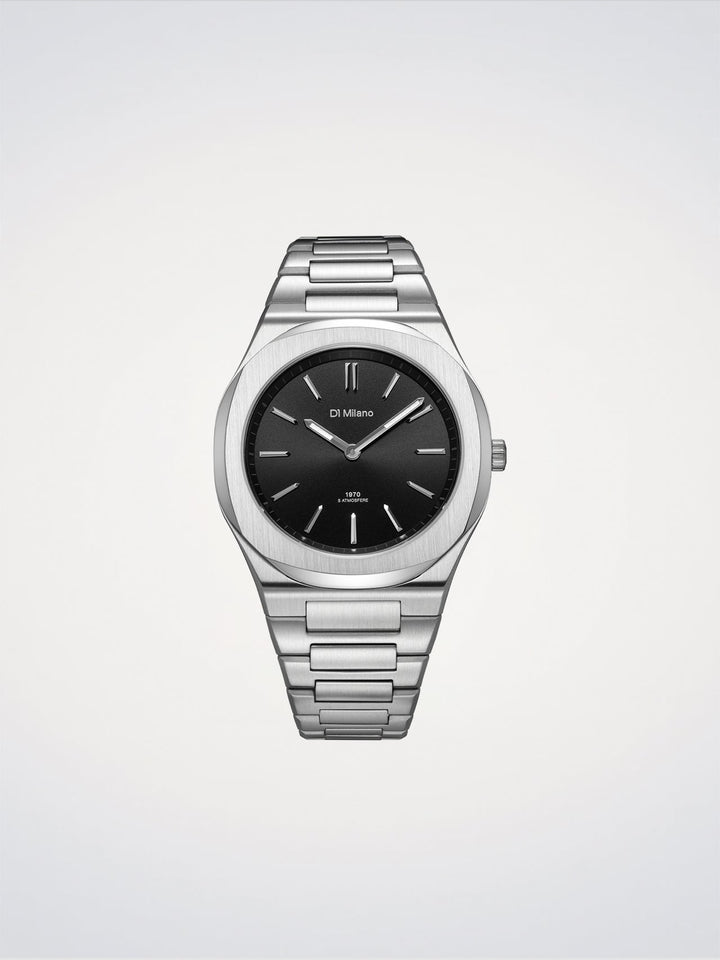 D1 Milano Groovy Zwart Ultradun 39 mm D1-UHBJ01