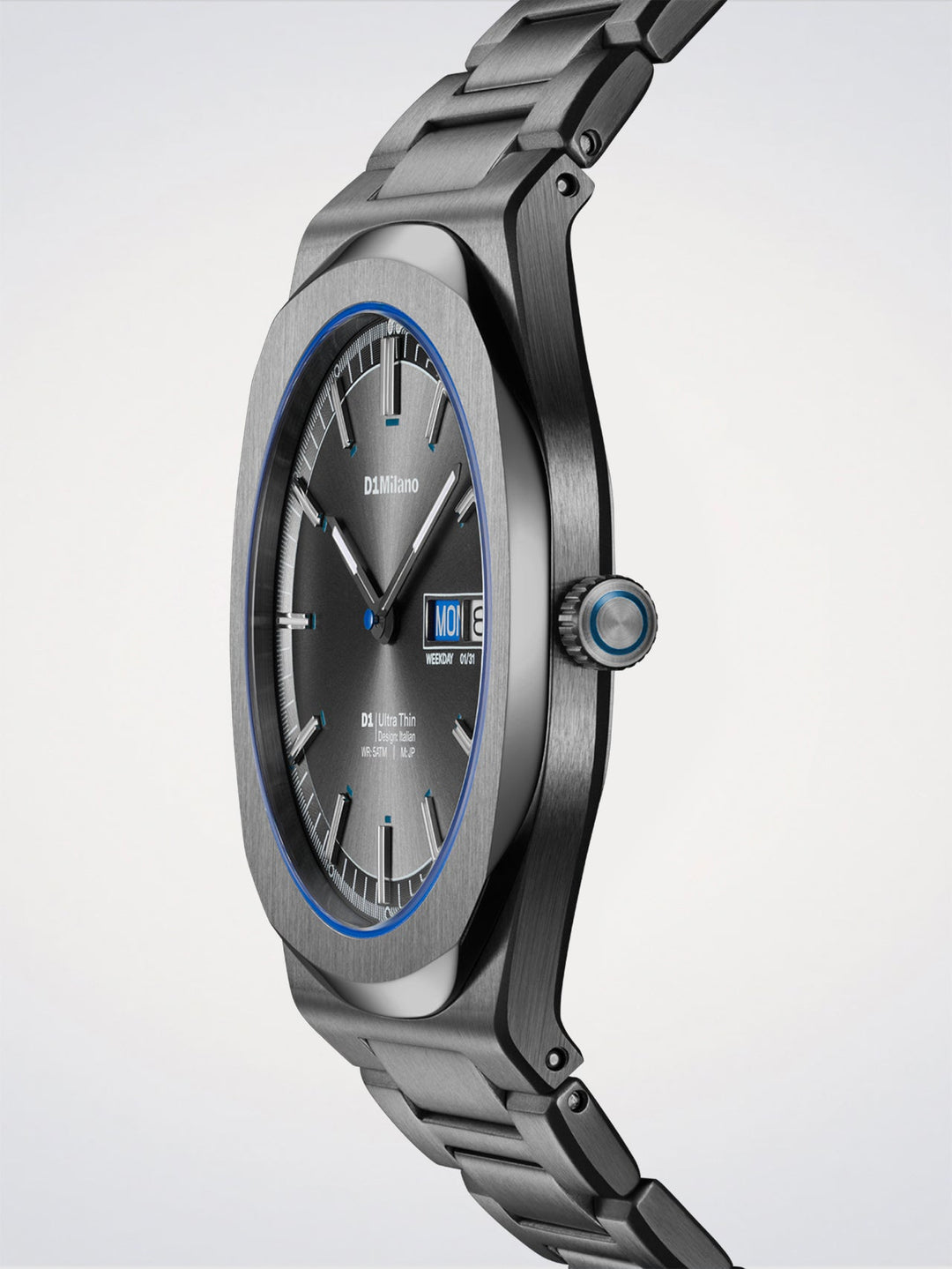D1 Milano Dark Illusion ultradun horloge 39 mm D1-UHBJ08