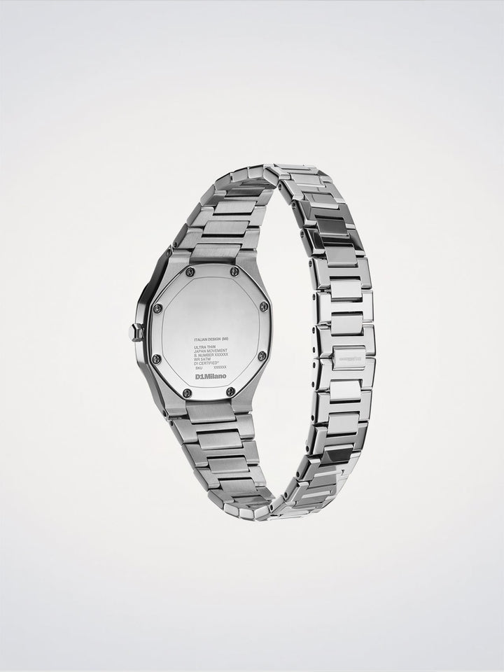 Reloj ultrafino D1 Milano Silver Gleam 30 mm D1-UTBL39