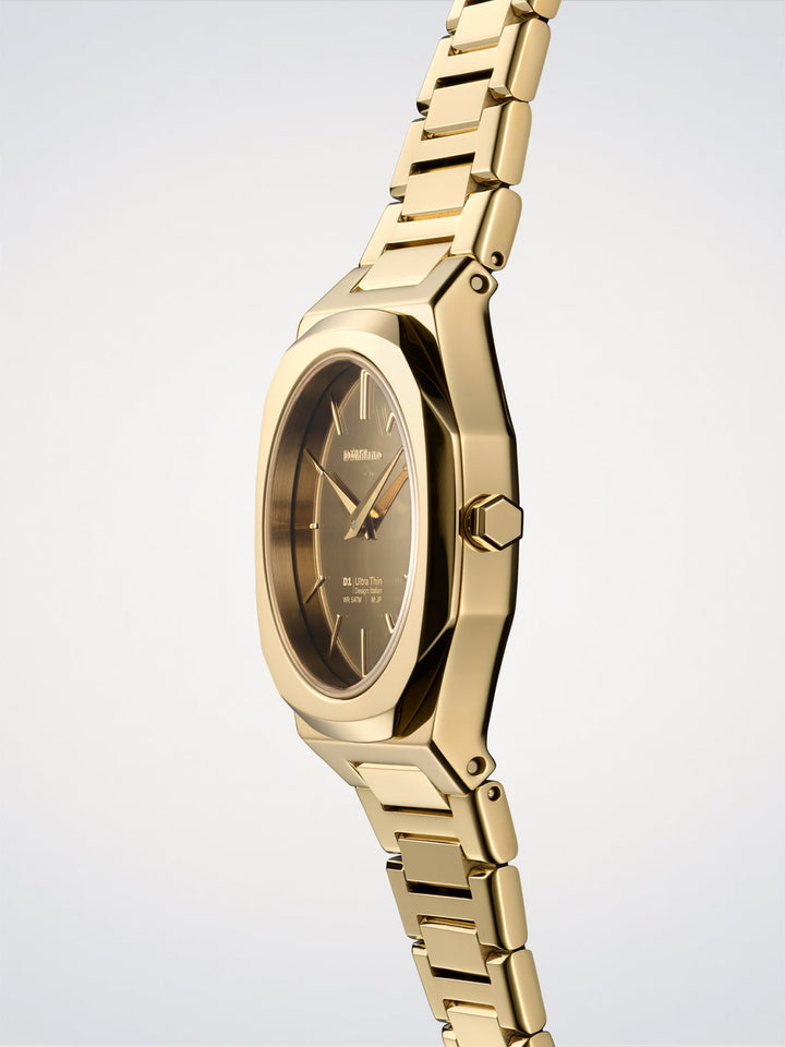 Relógio ultrafino D1 Milano Gold Gleam 30 mm D1-UTBL40