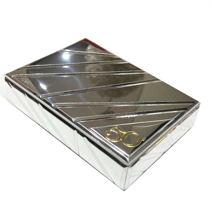 Sovereigns Key boxes in silver 50th anniversary cm 18x12x4 w661