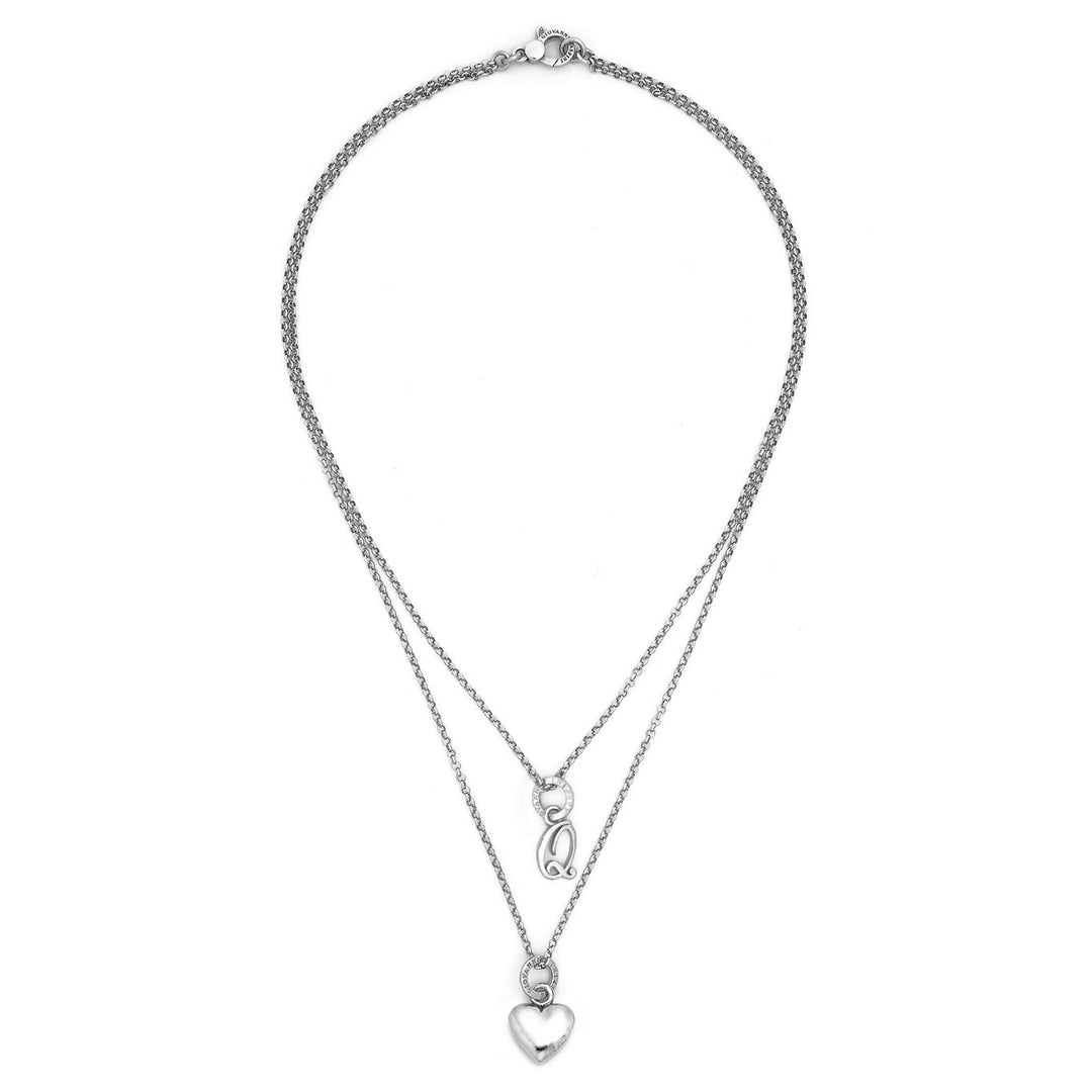 Giovanni Raspini hjärta och bokstav q halsband 925 Silver Halsband X01554