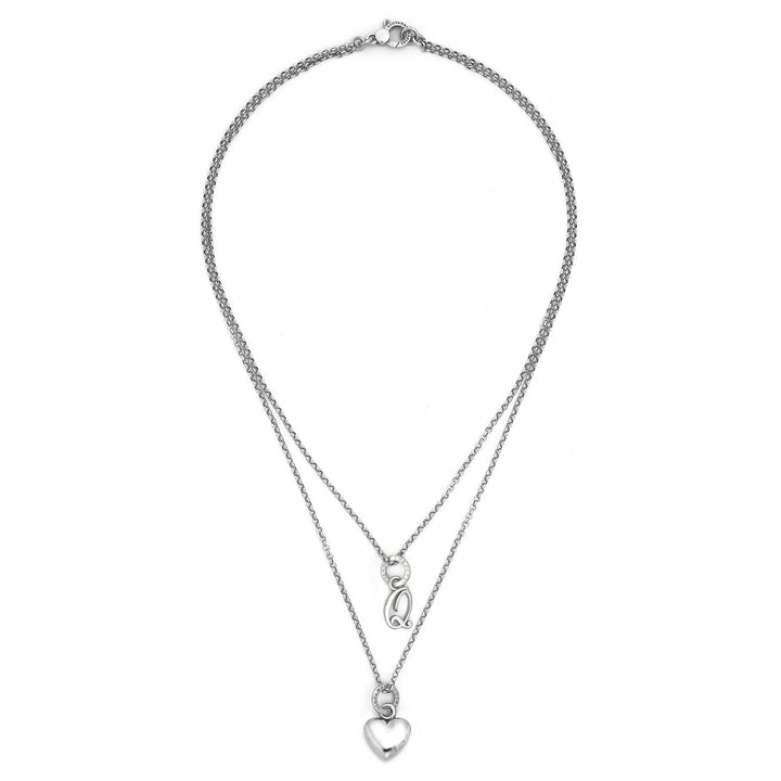 Giovanni Raspini hjärta och bokstav q halsband 925 Silver Halsband X01554