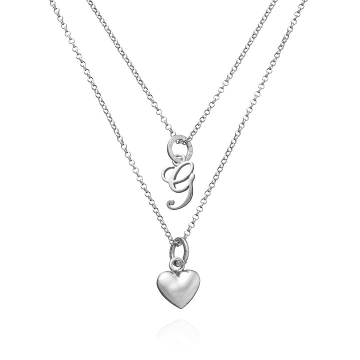 Collar Giovanni Raspini Corazón y Letra G en plata X01763