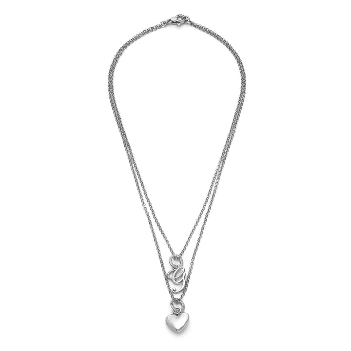 Collar Giovanni Raspini Corazón y Letra G en plata X01763