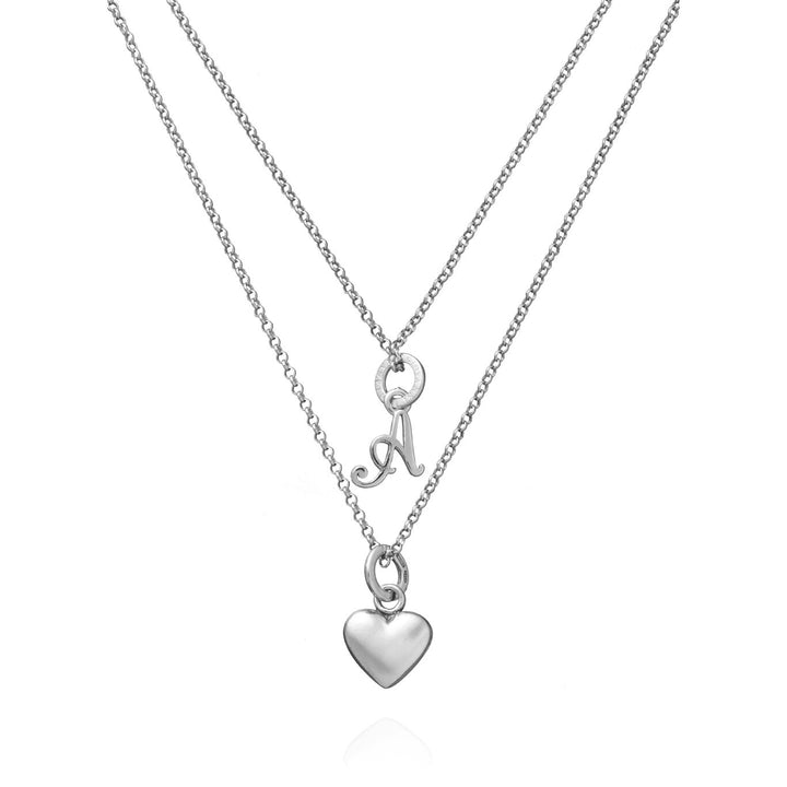 Giovanni Raspini Collana Cuore e Lettera A argento X01764