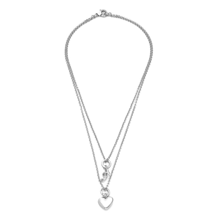 Giovanni Raspini Collana Cuore e Lettera A argento X01764