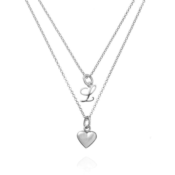 Giovanni Raspini Collana Cuore e Lettera L argento X01765