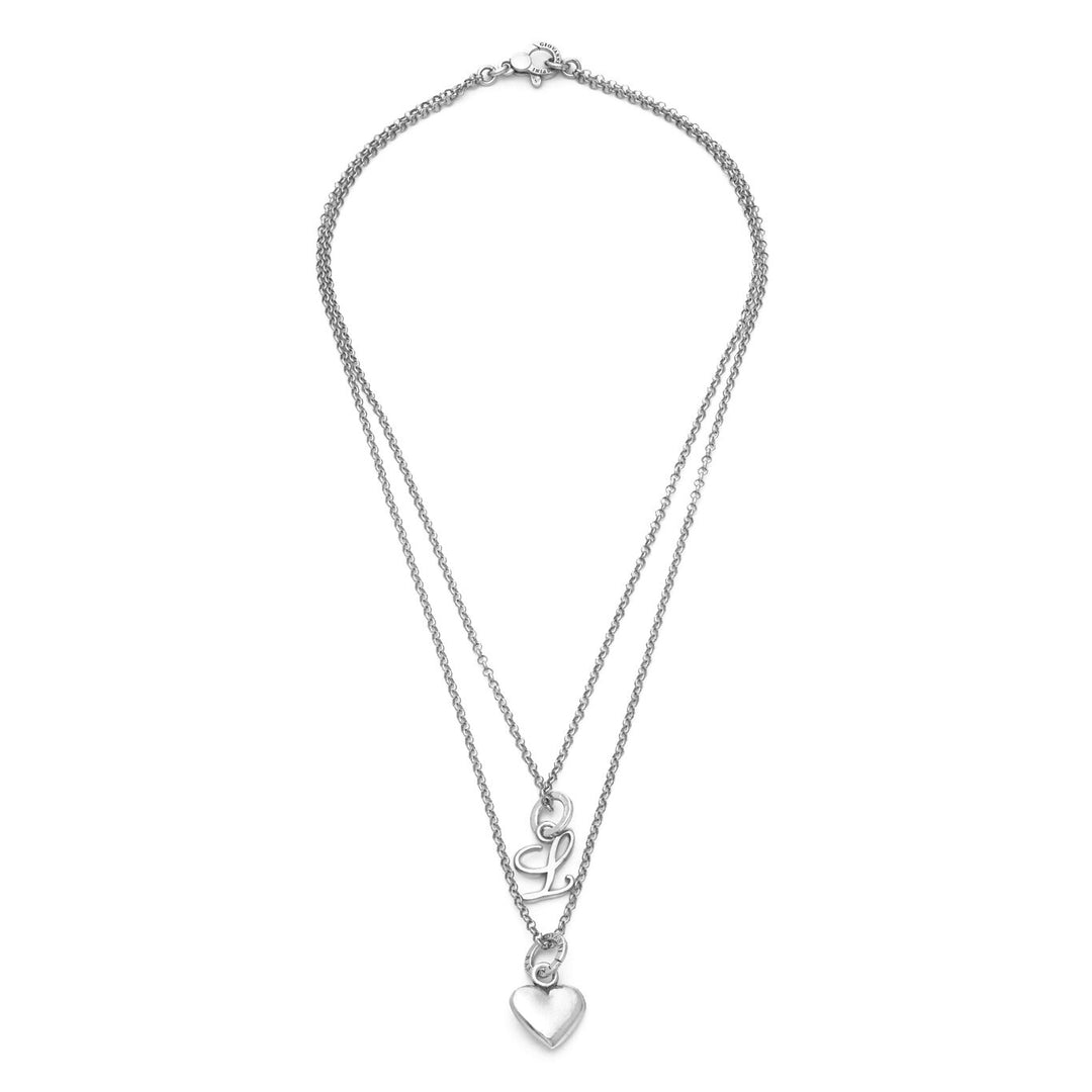 Giovanni Raspini Collana Cuore e Lettera L argento X01765