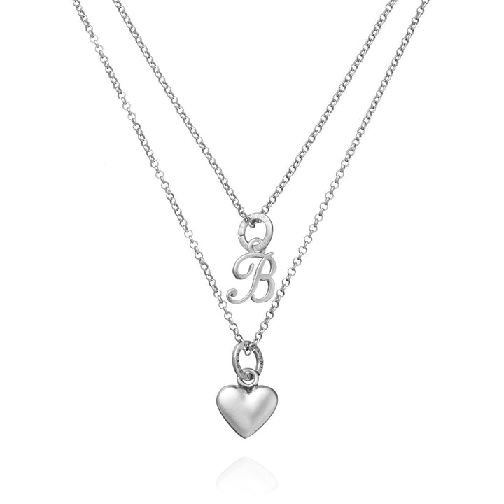 Giovanni Raspini Collana Cuore e Lettera B argento X01771