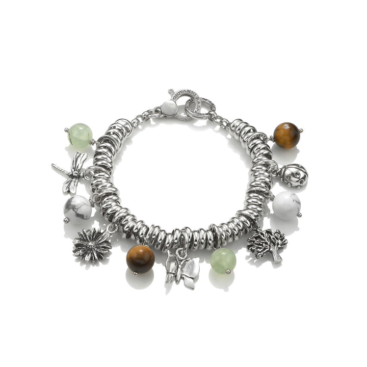 Pulsera Giovanni Raspini Nature con piedras plateadas X01972