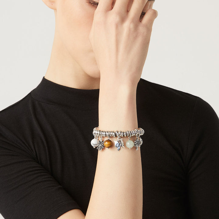 Pulsera Giovanni Raspini Nature con piedras plateadas X01972