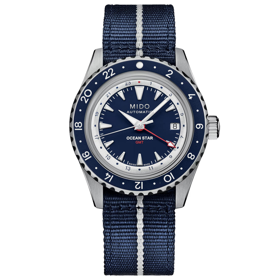 Mido Ocean Star GMT Watch Special Edition 40mm Blå automatisk stål M026.829.18.041.00