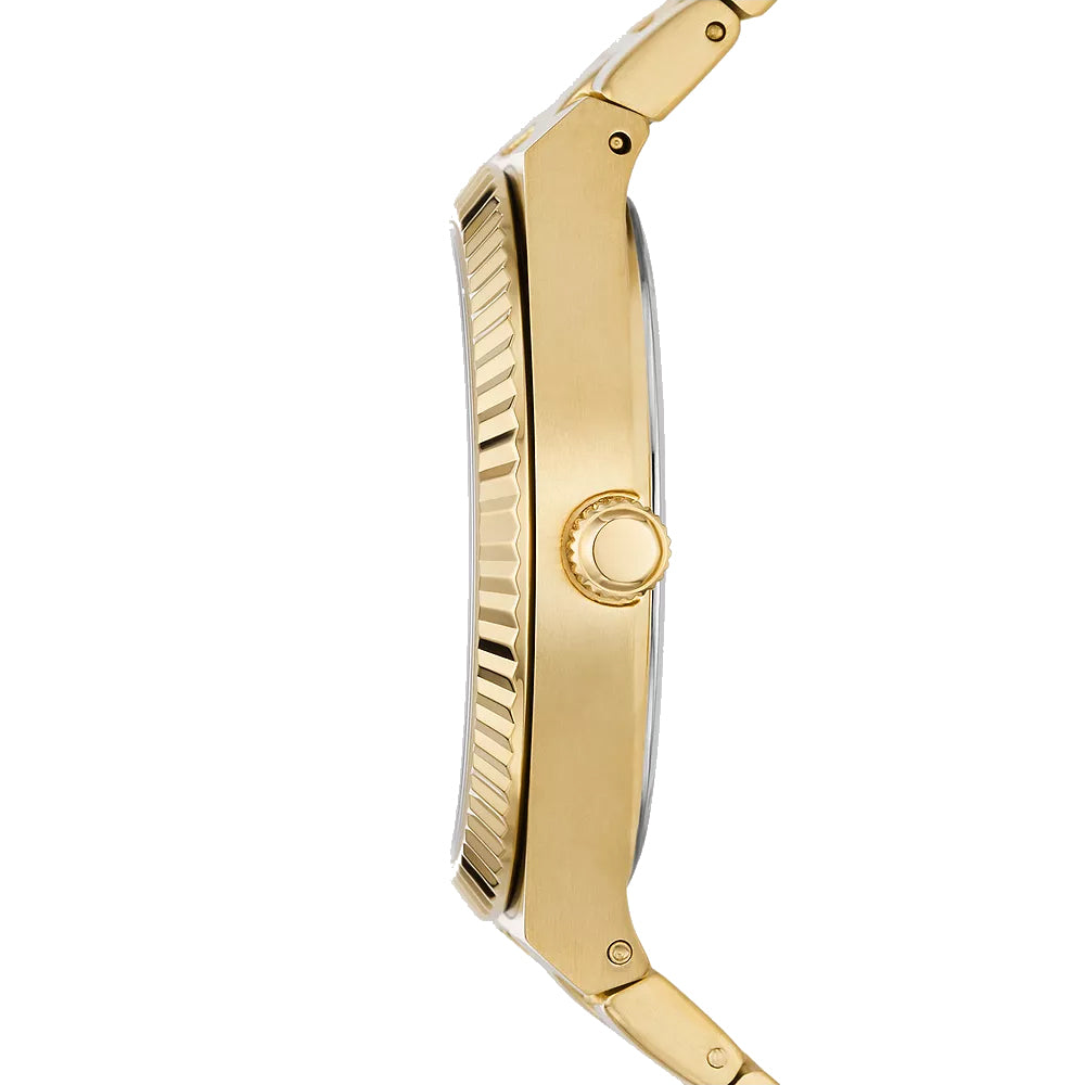 Fossiele Scarlette Watch 38mm Champagne Quartz Steel Finish PVD Gold Gold ES5299