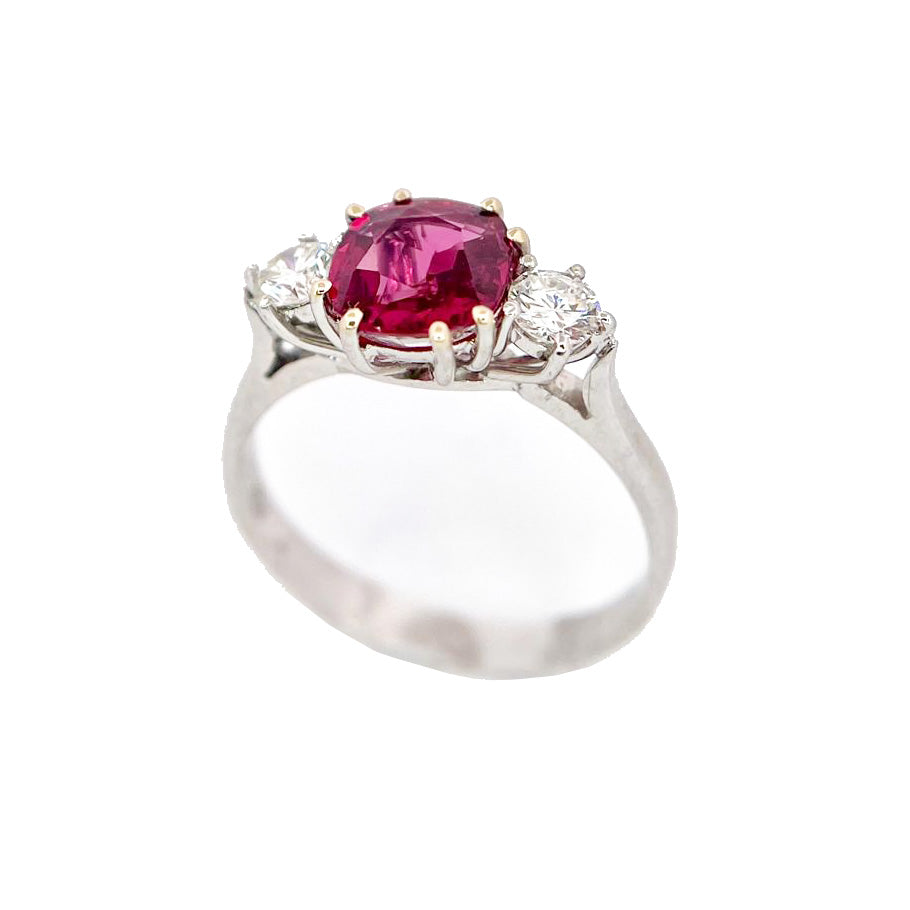 Capodagli Gold Gold Ring 18kt Thai Ruby 1،24ct and Diamonds