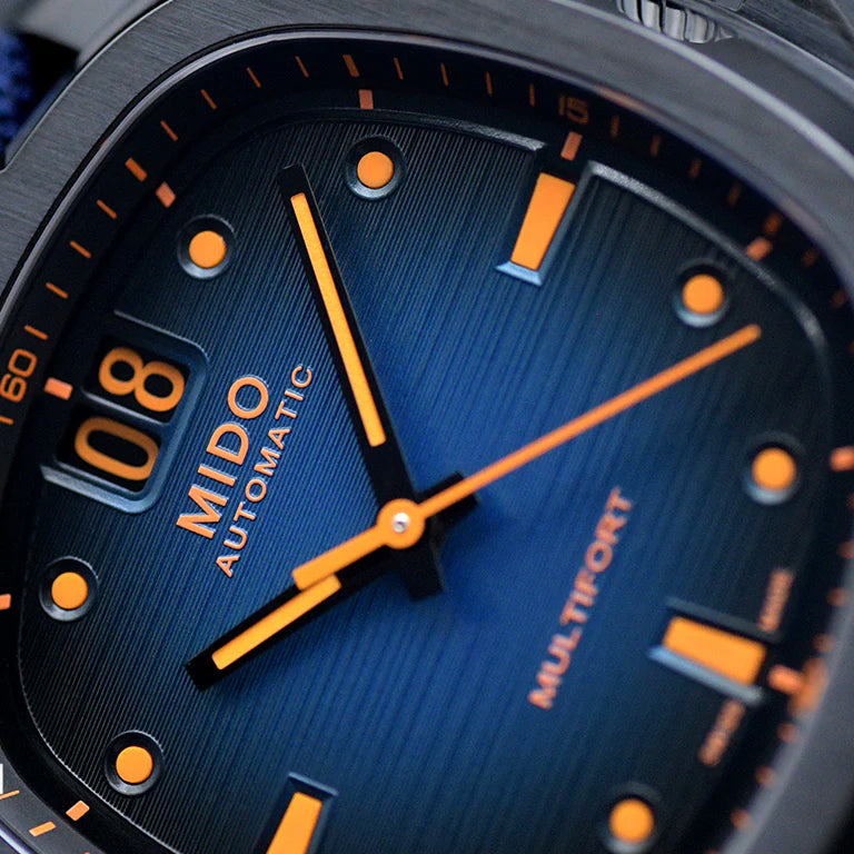 Mido Multifort TV Watch Big Date 39x40mm Automatisch Blaustahl Finish Black PVD M049.526.37.041.00