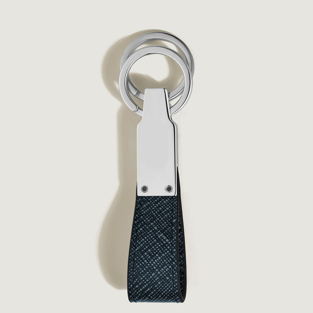 Montblanc Keychain with Passante Sartorial Tweed blue 220397