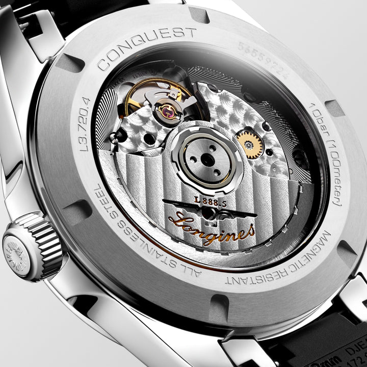 LONGINES CONQUEST 38MM WATCH Automatic Black Steel L3.720.4.52.9