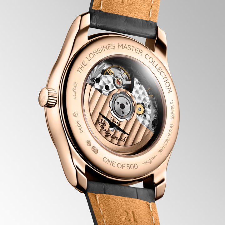 Часы Longines Master Collection GMT 40mm серебро 18-каратное розовое золото L2.844.8.71.2