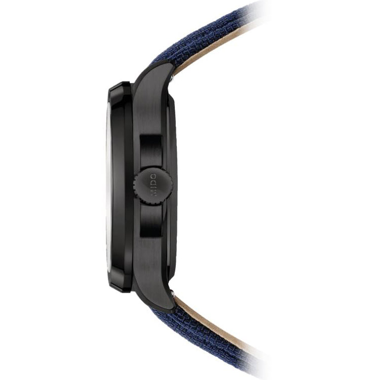 Mido Multifort TV Watch Big Date 39x40mm Automatisch Blaustahl Finish Black PVD M049.526.37.041.00