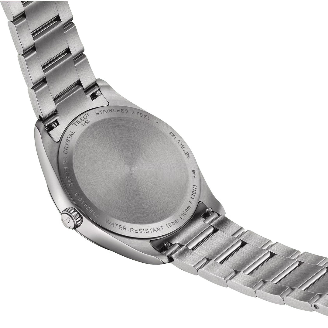 Tissot Watch PR 100 40mm Gorm Grianchloch Gorm Críochnaíonn PVD PVD Buí T150.410.22.041.00