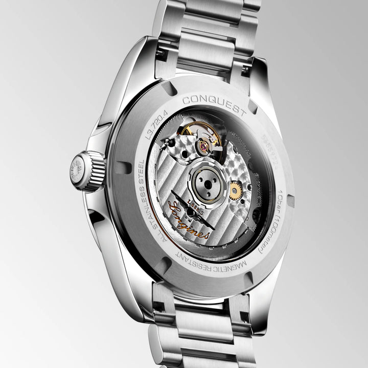 LONGINES CONQUEST 38MM AUTOMATIC SILVER WATCH L3.720.4.72.6