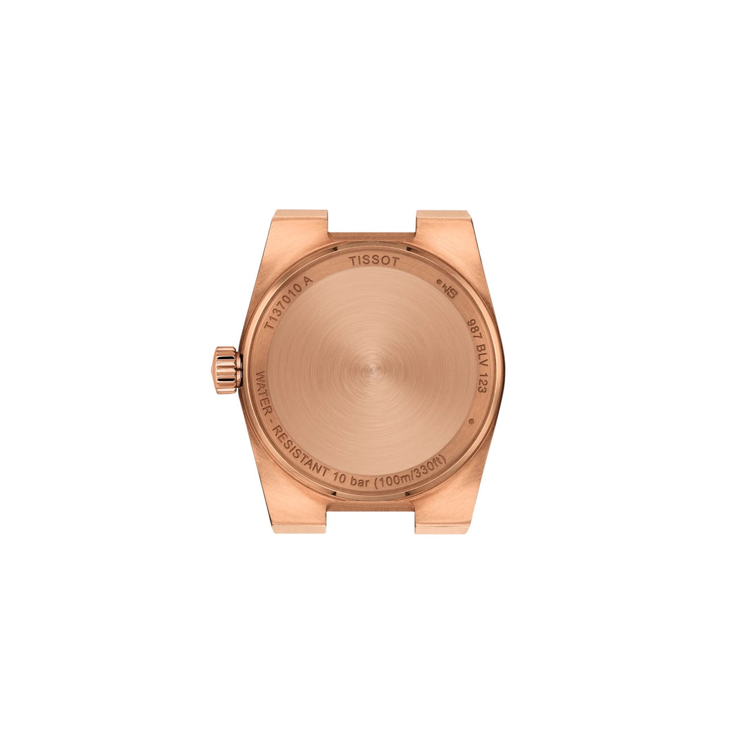 Tissot watch prx 25mm pink gold diamonds quartz steel finish pvd gold pink t137.010.33.506.00