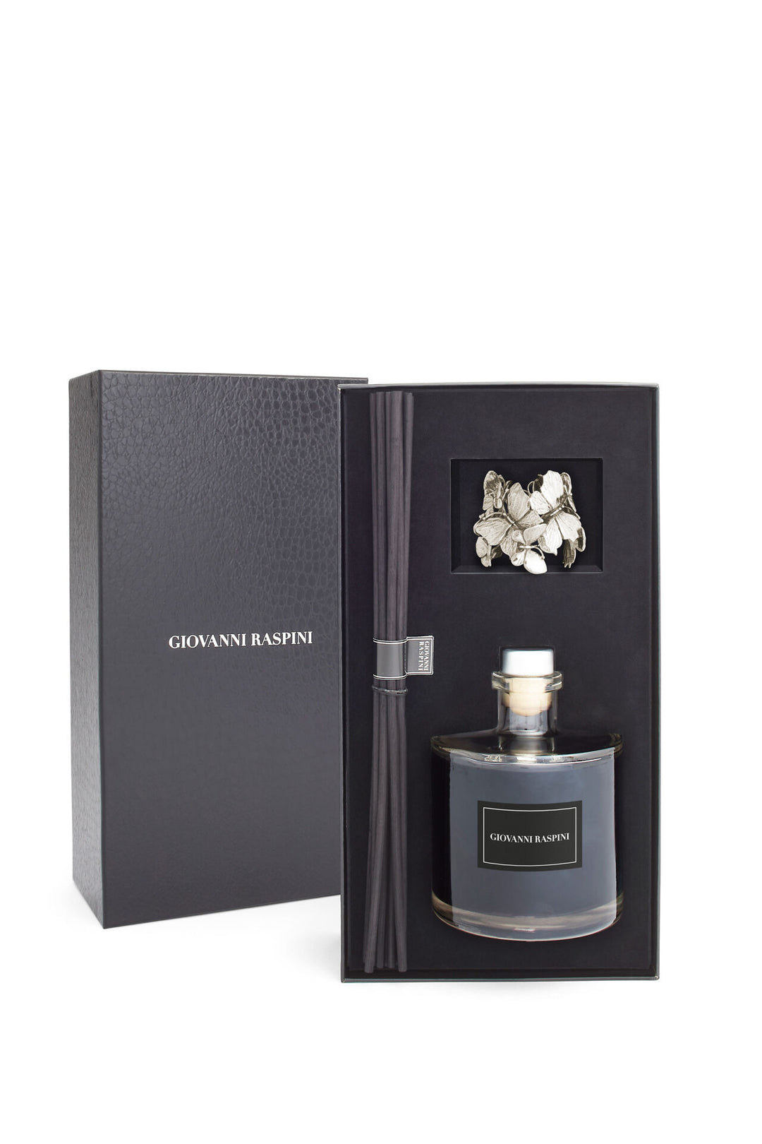 Giovanni Raspini Farfalle Diffuser - Nero Divino otthoni illat fehér bronz díszítéssel - XB0102