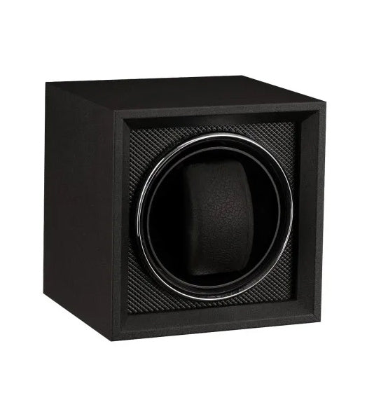 Capodagli box with rotor for 1 black watch xb1