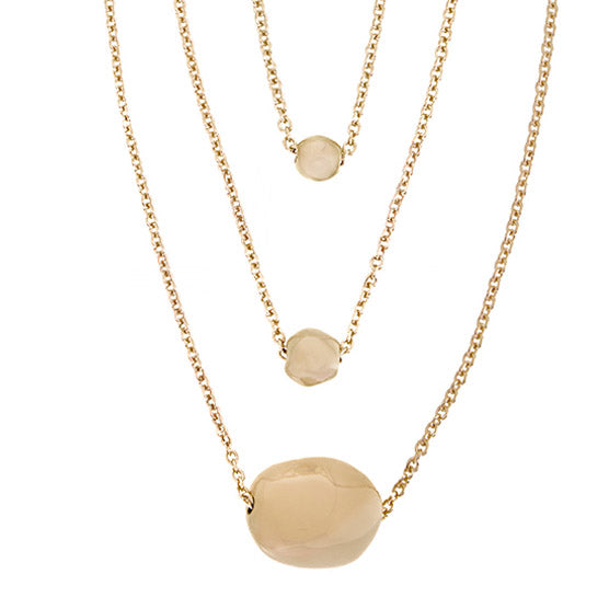 Federica Rossi Multifile necklace 3 stone bronze bronze pvd gold 18kt fr.co.27