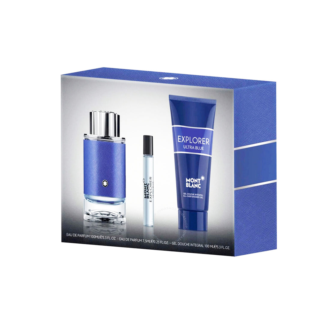 Montblanc Explore Ultra Blue EDP 100ml cadeau -set + 7,5 ml spray + 100 ml set set