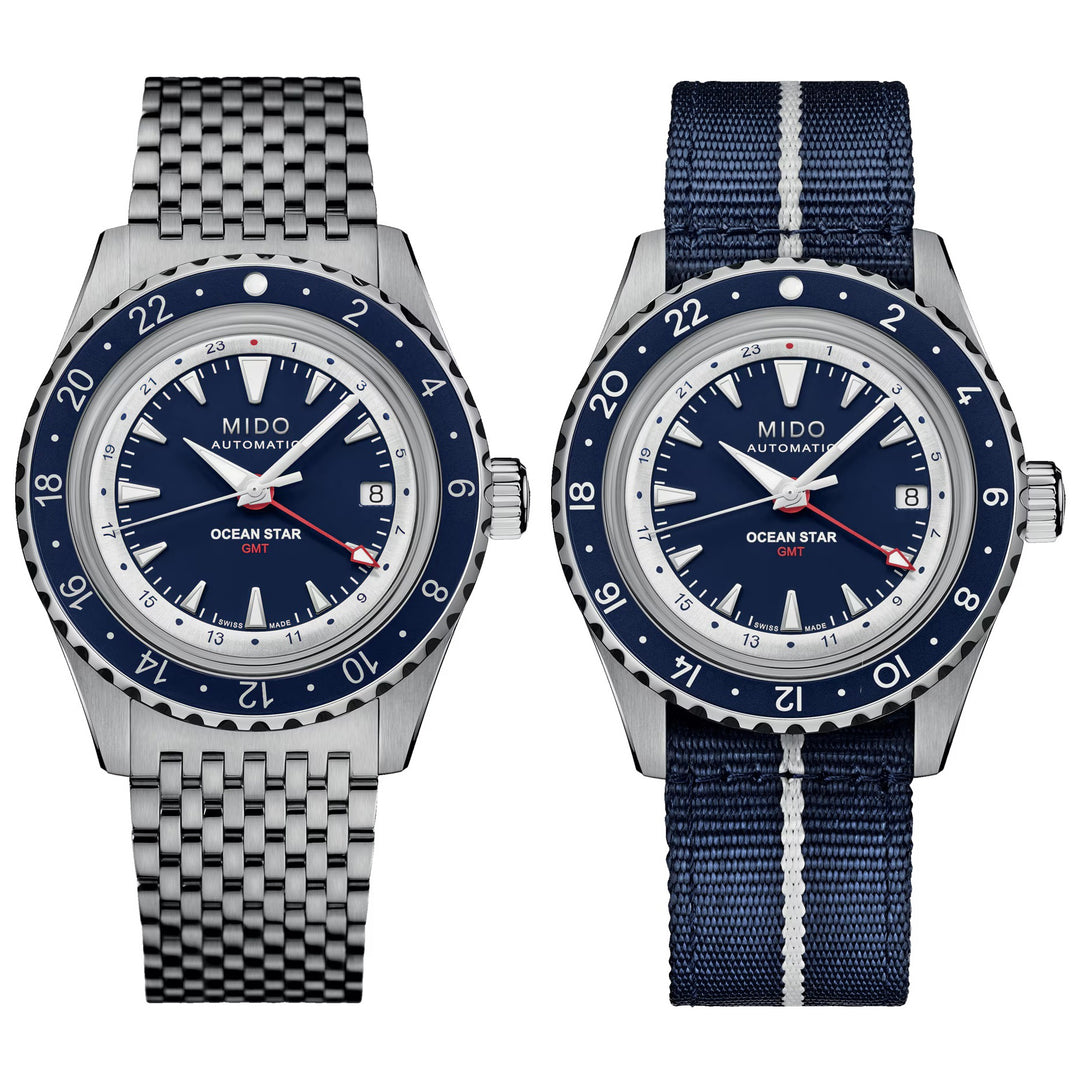 Mido orologio Ocean Star GMT edizione speciale 40mm blu automatico acciaio M026.829.18.041.00