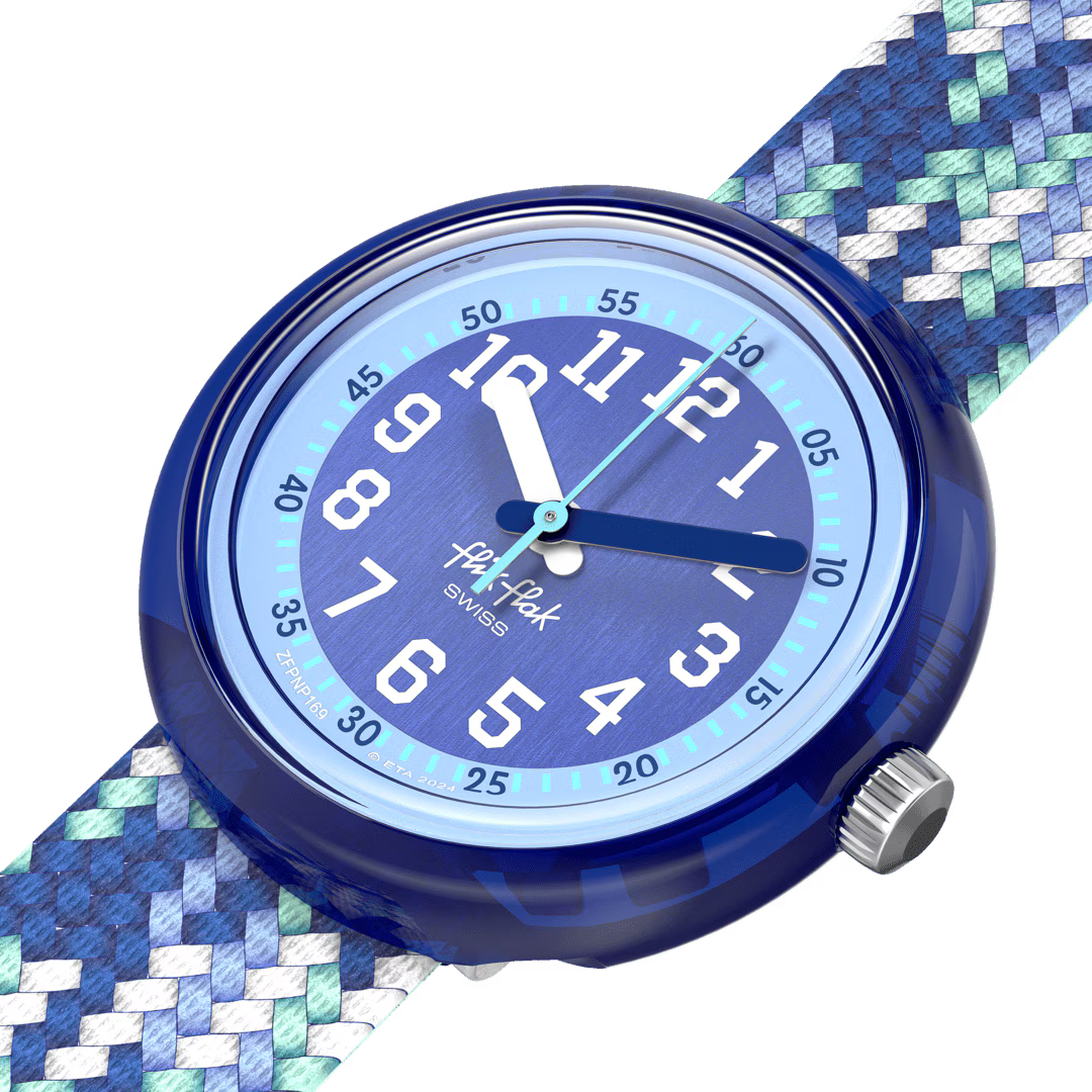 Reloj Flik Flak Braid en Blue Power Time 32 mm FPNP169