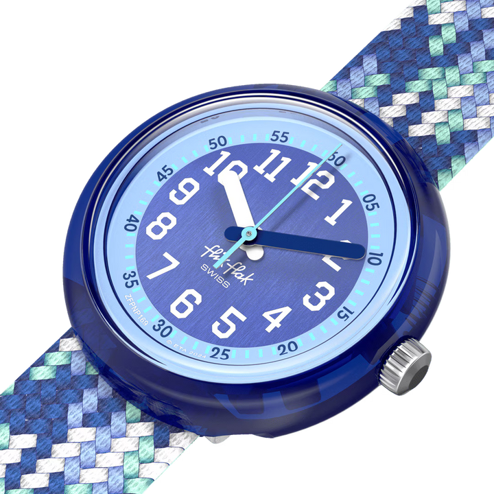 Reloj Flik Flak Braid en Blue Power Time 32 mm FPNP169
