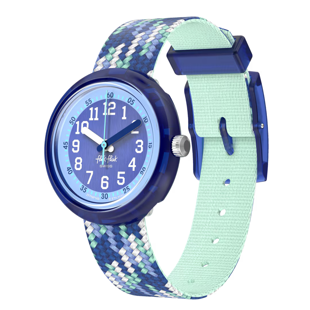 Reloj Flik Flak Braid en Blue Power Time 32 mm FPNP169
