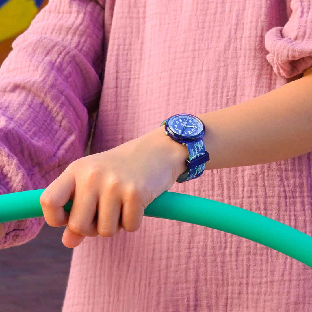 Reloj Flik Flak Braid en Blue Power Time 32 mm FPNP169