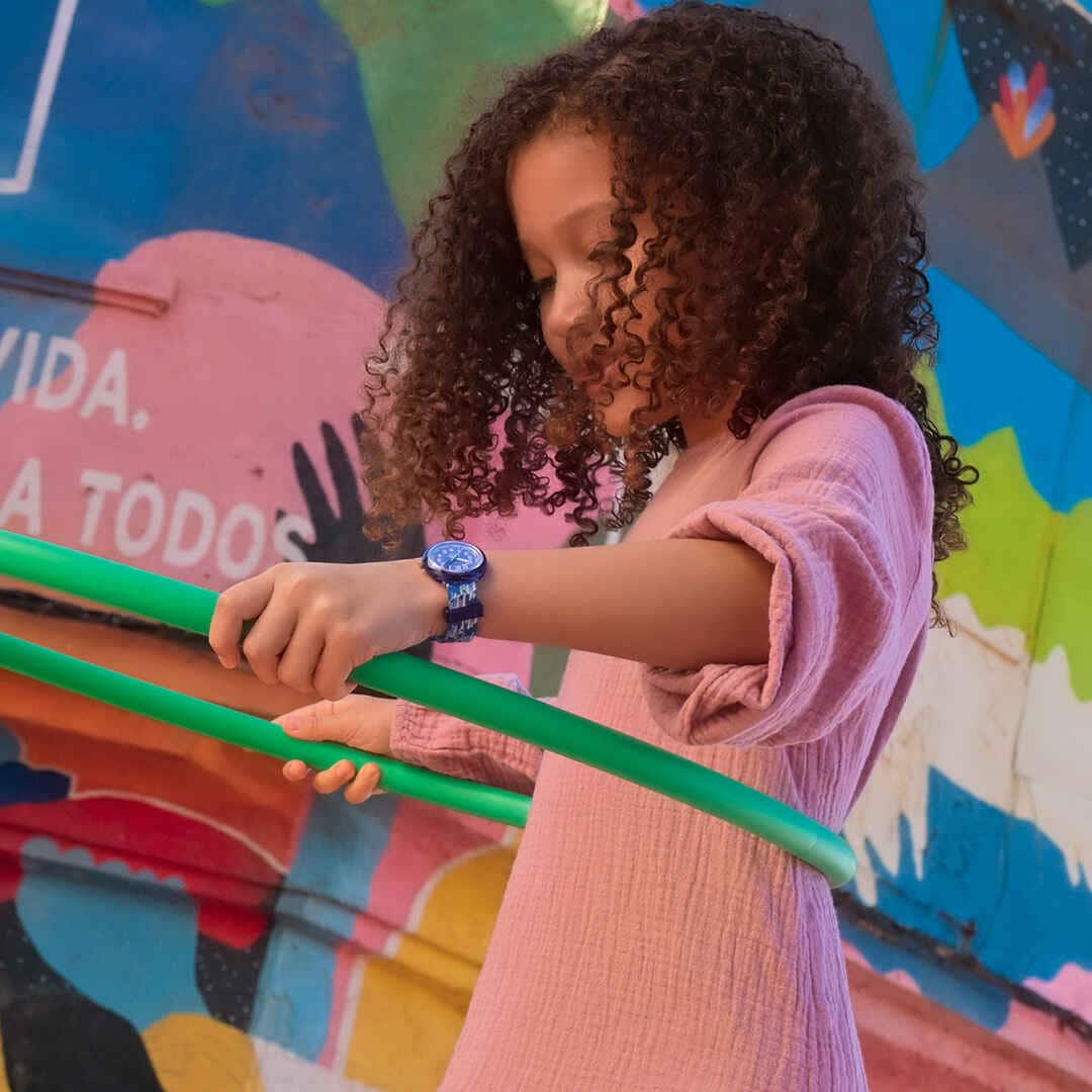 Reloj Flik Flak Braid en Blue Power Time 32 mm FPNP169