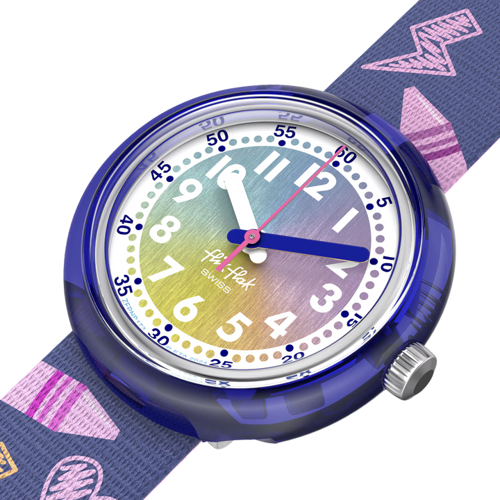 Flik Flak Rainbow Crayons Classroom Creations 32 mm FPNP173 Reloj