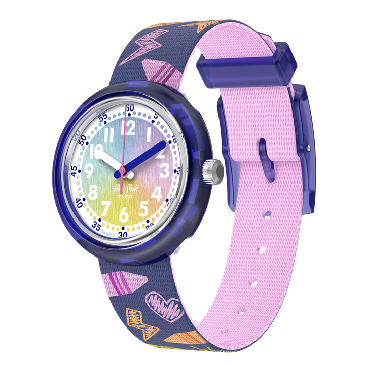 Flik Flak Rainbow Crayons Classroom Creations 32 mm FPNP173 Reloj