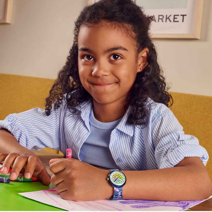 Flik Flak Rainbow Crayons Classroom Creations 32 mm FPNP173 Reloj