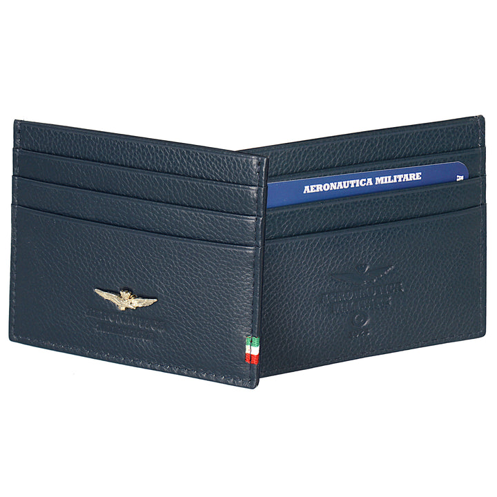 Aeronautica Militare Portacarte di credito Flag in pelle AM106-BL