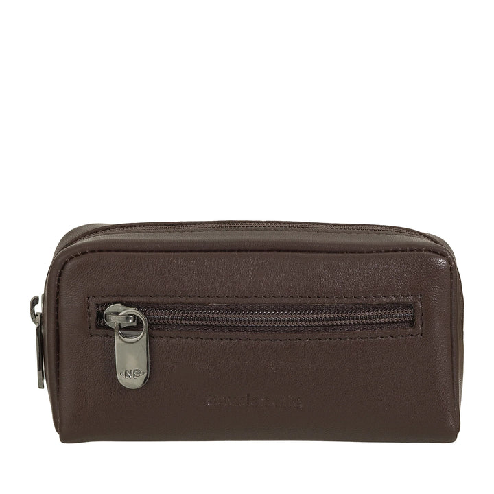 Chaveiro Nuvola Pelle para homens e mulheres em couro genuíno - bolsa para moedas com zíper e 2 chaveiros
