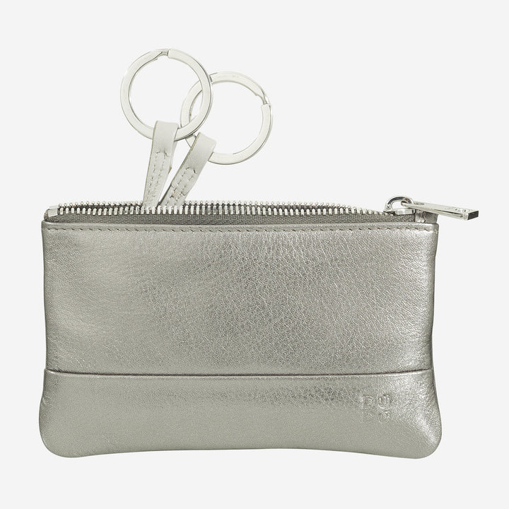 DUDU 男女彩色皮革钥匙包，带拉链香袋式