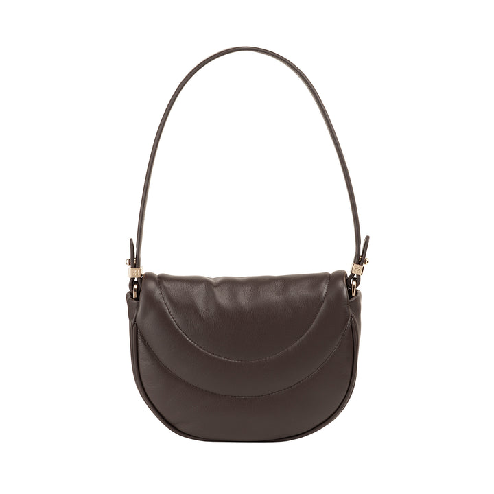 DUDU Borsa a Tracolla Spalla Donna in Pelle Trapuntata, Borsetta Piccola Elegante Imbottita con Patta, Spallina e Tracolla Removibili