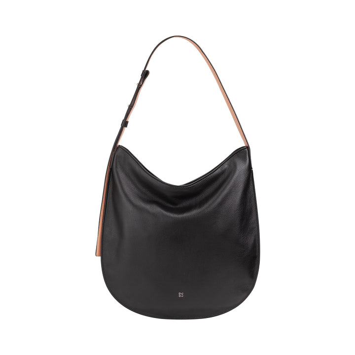 Sac d'épaule Dudu femme en cuir souple, sac de fouet avec fermeture éclair, grand grand sac à bandoulière réglable de couleur réglable