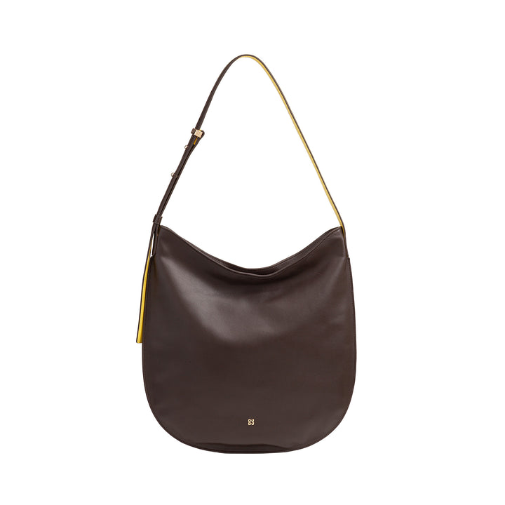 Bolsa de hombro Dudu Mujer en cuero suave, bolso cojear con cremallera, gran bolsa de hombro ajustable ajustable