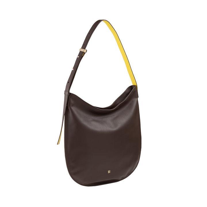 Bolsa de hombro Dudu Mujer en cuero suave, bolso cojear con cremallera, gran bolsa de hombro ajustable ajustable