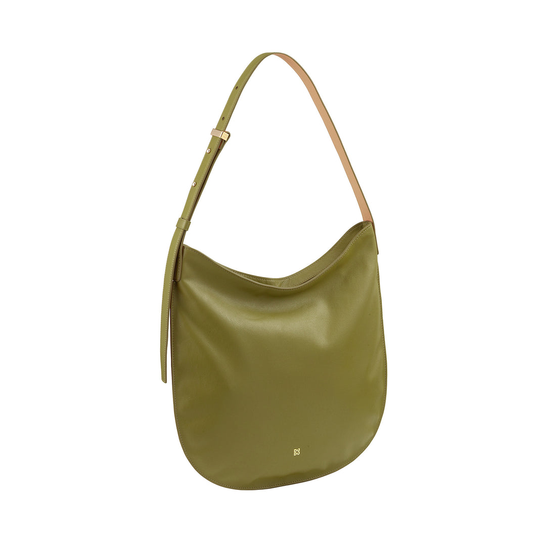 Sac d'épaule Dudu femme en cuir souple, sac de fouet avec fermeture éclair, grand grand sac à bandoulière réglable de couleur réglable