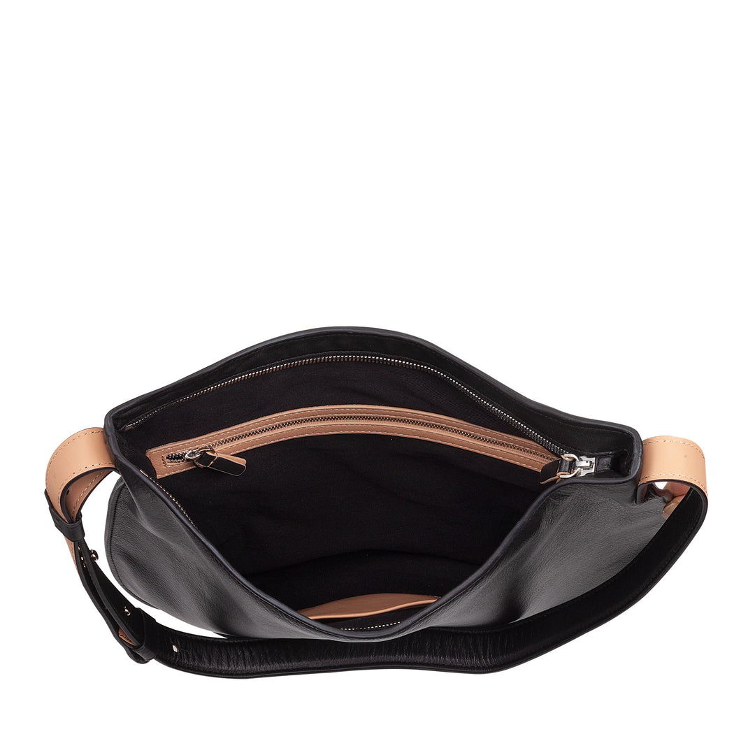 Sac d'épaule Dudu femme en cuir souple, sac de fouet avec fermeture éclair, grand grand sac à bandoulière réglable de couleur réglable