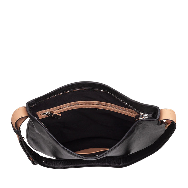 Sac d'épaule Dudu femme en cuir souple, sac de fouet avec fermeture éclair, grand grand sac à bandoulière réglable de couleur réglable